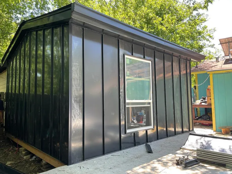 Black standing seam metal wall panels for Metal Roof Installation in Clarkstown